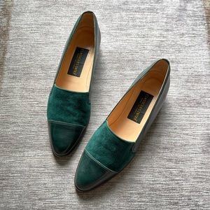 Classiques Entier x Nordstrom Forest Green Suede & Leather Loafers